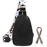 WSRYDJDL Women Chest Bag Sling Bag Small Crossbody PU Leather Satchel Daypack Shoulder backpack for