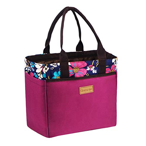 Large Tote Lunch Bag for Women Adults Ladies Insulated Cooler Bag with 4
