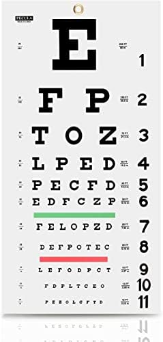 PECULA Eye Chart for Exams - Snellen Wall Chart 20 Feet, 11 X 22 in.