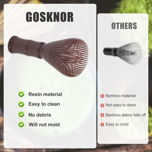 Fouet matcha en résine facile à nettoyer pour brosse chasen