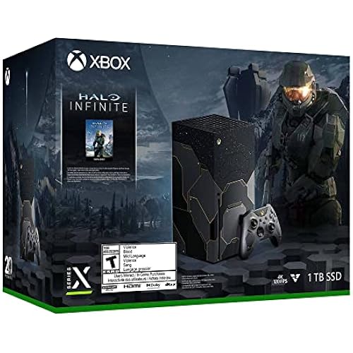 Microsoft 1TB Xbox Series X Halo Infinite Limited Edition Bundle - Backward Compatible with Thousands of Games, 16GB GDDR6 Memory, 4K UHD Blu-Ray, Up to 8K HDR