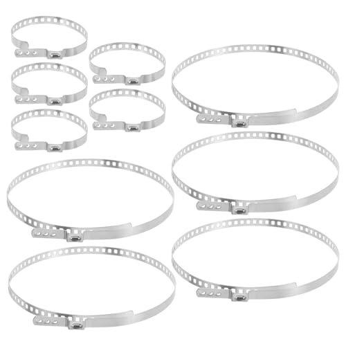 Luxshiny Adjustable Axle Joint Boot Clamp Pliers Kit with 10 Stainless Steel Boot Crimp Clamps (5 Large + 5 Small) for Car Shaft Dust Protection and Drive Shaft Repair