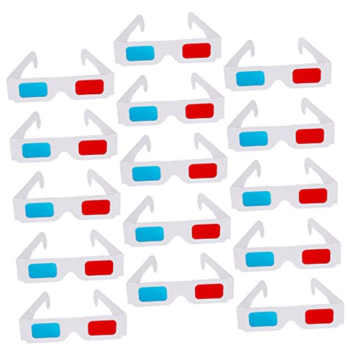 Generic 40pcs Red Paper Anaglyph 3D Glasses Universal for Movies Games Festivals
