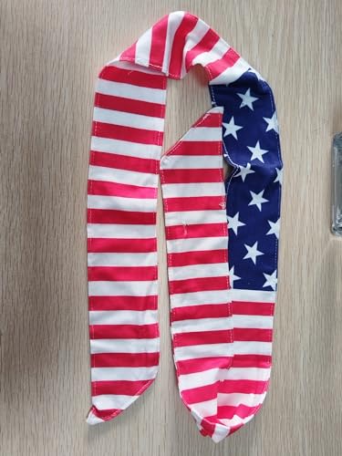 Image of Red White and Blue American Flag Headband 4th of July Bandana Headband for Men and Women