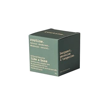Routine. Natural and Aluminum Free Deodorant (2 Fluid Oz.) for Women and Men | Like a Boss | Rose Geranium, Mandarin and Bergamot (Cream Jar Formula)