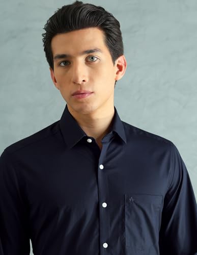 Image of Arrow Slim Fit Mens Formal Shirt - 100% Cotton, Breathable & Comfortable, Full Sleeves Shirts for Men