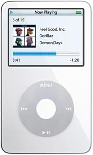 ipodgrader Apple iPod Classic Video 30GB ホワイト 第5世代 - メーカー生産中止、ジェネリックイヤーポッド壁パグと充電ワイヤが付属 白い箱入り