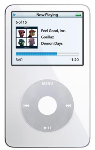 Apple iPod Classic Video 30GB ホワイト 第5世代 - メーカー生産中止 ジェネリックイヤーポッド壁パグと充電ワイヤが付属 白い箱入り
