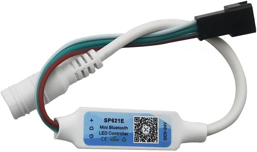 DC5-24V SP621E Mini Bluetooth LED Controller APP Control for WS2811 WS2812B SK6812 Pixels Dream Color LED Strip