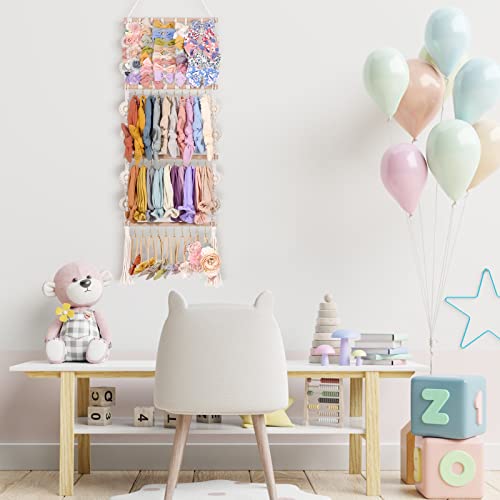 Stirnbandhalter Schleifen Organizer für Mädchen Haarschleifen Halter Baby Stirnband Haarschmuck Organizer für Babys Schleife Aufhänger Aufbewahrung für Mädchen Haarschleifen Rack für Mädchenzimmer