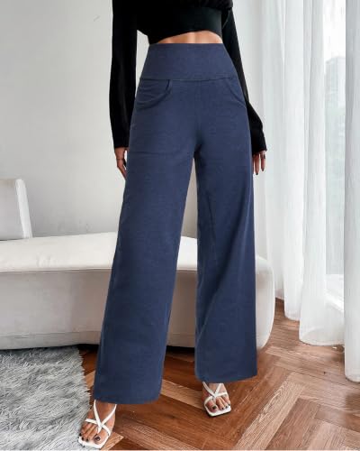Image of Promover Wide Leg Pants for Woman Yoga Pants with Pockets Stretch