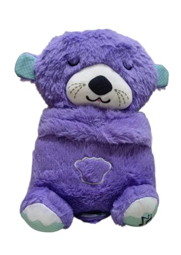 Image of AGC Breathing Teddy Bear with Music for Baby Sensory Sleep Lights Rhythmic Soft Toy, Lights and Breathing Motion, Teddy Bear with Lights | Best Gift for Kids (Purple Teddy)