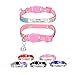 Filhome Personalized Rhinestones Cat Collar Breakaway with Pet Name Number Bell, Customized Cat Bling Diamond Rhinestone Collar with Bell and Safety Buckle Adjustable for Cats Kitten(Pink)