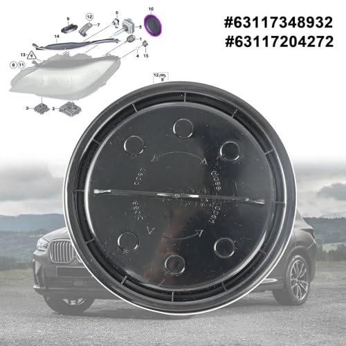 Cache anti-poussière phare avant étanche pour feux croisement Benz - 5