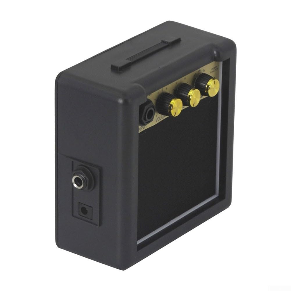 Altavoz de amplificador de guitarra en miniatura, excelente sonido, práctico para colgar, color negro