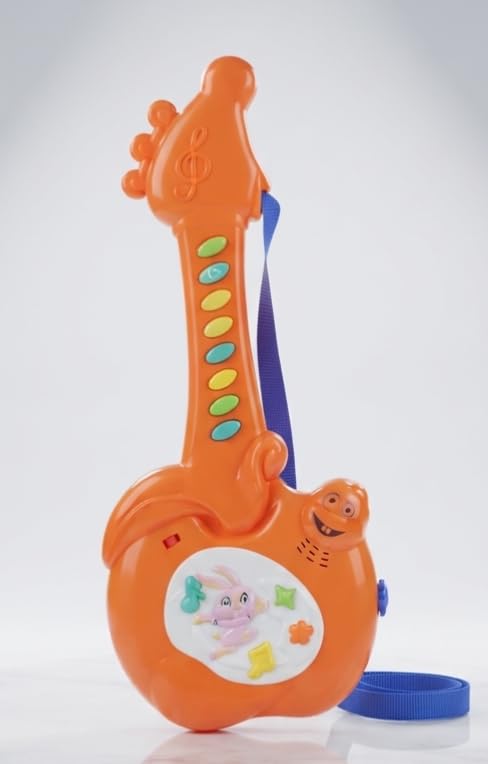 Kids Musical Toy Guitar with Sound, Colourful | Cartoon Characters, Colour Buttons, Shoulder Strap Included, Battery Operated, For Toddlers-image-0