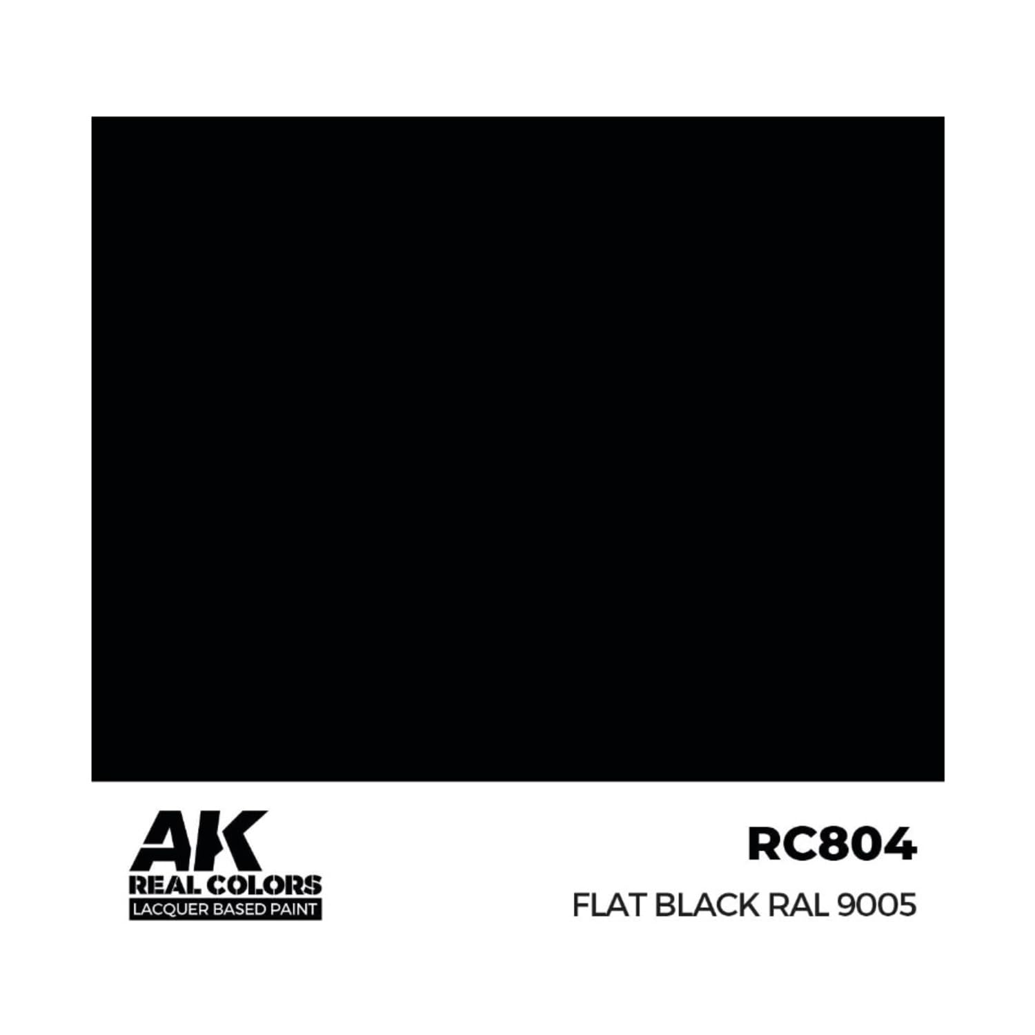 AK Interactive RC804 - Flat Black RAL 9005 17 Ml. - New