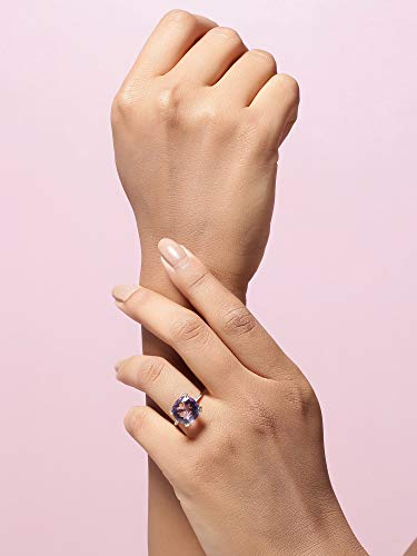 Yotreasure 6.11 Ct Amethyst Solid 10K Yellow Gold Statement Ring Jewelry #TOP2
