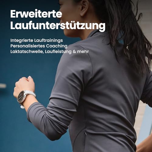 Amazfit Active 3 Premium 45mm GPS Lauf-Smartwatch, 1,32" AMOLED Saphir-Display, 12 Tage Akku, 4GB, NFC, Offline-Karten, 170+ Trainingsmodi, 5 ATM, Herzfrequenz- & Fitness-Tracker für Android & iPhone