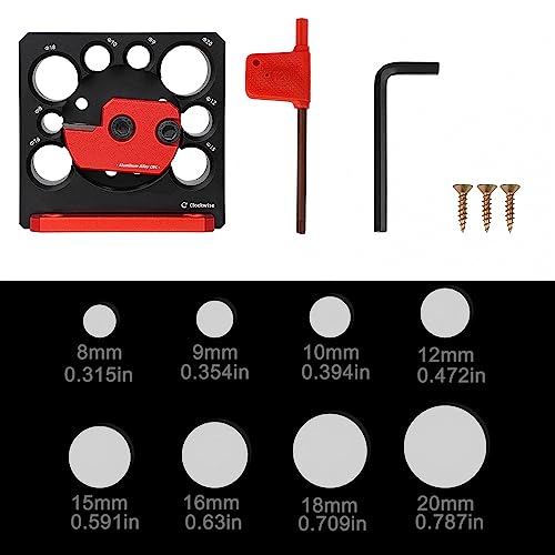 KETIPED Adjustable Drill Milling Dowel Round Rod Auxiliary Tool with Carbide Blade, Electric Drill Milling Cylindrical Woodworking Tool Dowel Maker Jig with 8/9/10/12/15/16/18/20mm Holes,035B 5 KETIPED Adjustable Drill Milling Dowel Round Rod Auxiliary Tool with Carbide Blade, Electric Drill Milling Cylindrical Woodworking Tool Dowel Maker Jig with 8/9/10/12/15/16/18/20mm Holes,035B - Image 5
