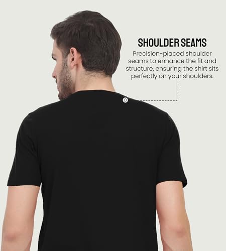 Image of Freecultr Truly Classic Organic Men's Cotton T-Shirt | Solid Round Neck Half Sleeve | Plain Stylish t Shirts | Regular Fit | Casual Comfortable T Shirt for Man