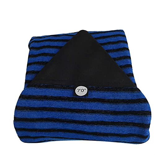 7ft Surfboard Bag Cover Lightweight Surfboard Sock Longboard Gloves Surfing Accessories (Size : Black+Blue)