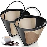 Großes Fassungsvermögen: Kaffeefilter metal entspricht der größe eines filters der größe 4, mit einem oberen durchmesser von 120 mm und einer höhe von 85 mm, es ist für kaffeemaschinen mit einem fassungsvermögen von 8–12 tassen geeignet, bitte prüfen sie vor dem kauf, ob dieses produkt zu ihrer kaffeemaschine passt