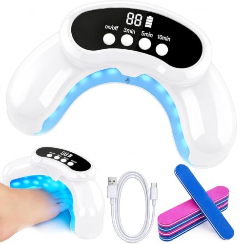 Nail Fungus Laser Treatment LED Light Device-Nail Fungus Treatment Solution for Damaged Discolored Thick Toenails & Fingernails - White