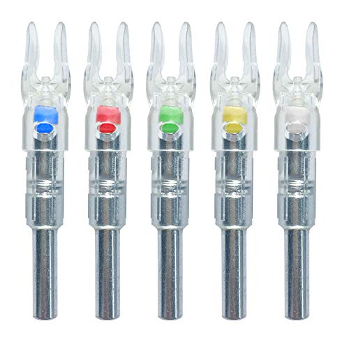 Xlzkj 9 Pcs S Lighted Nocks For Arrows With .244 Inside Diameter Automatic Compound Bow Arrow Nocks For Hunting Shooting (Green) #TOP4