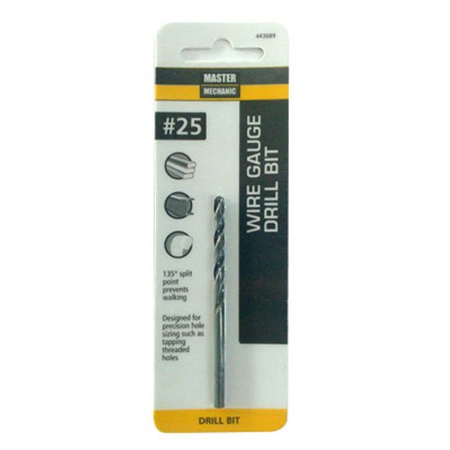 Number 25 – 3-Inch Black Oxide Wire-Gauge Drill Bit for Precision Holes