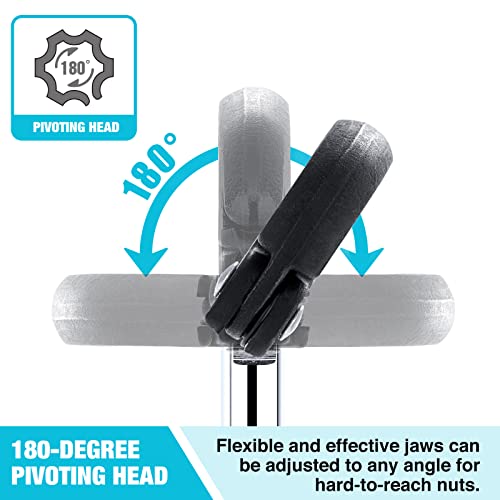 Duratech 11-Inch Basin Wrench, Sink Wrench, Adjustable 3/8'' To 1-1/4'' Capacity Upgrade Jaw, For Tight Space #TOP3