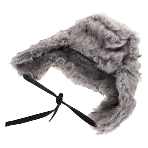 Bonnet en fausse fourrure de lapin isolant épais style élégant pour homme et femme