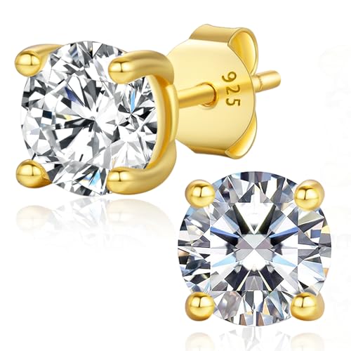 Boucles d'oreilles moissanite argent 925 puces d'oreilles femme homme or blanc