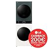LG WashTower WT1210EGF Colonna Bucato, Lavatrice e Asciugatrice Insieme, Lavatrice 12 Kg Classe A -10% e Asciugatrice 10 kg Classe A+++, Pannello Unico, TurboWash360, Lavaggio a vapore, Beige Green