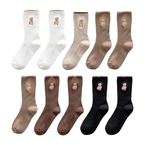 5 Pares De Calcetines Con Estampado De Ositos, Calcetines Para