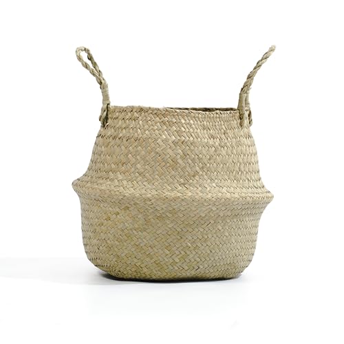 Valyria Home - Cesto 32 cm - Macetero Decorativo Plegable con Asas – Cesta de Almacenaje para Plantas, Ropa o Juguetes – Decoracion para el Hogar