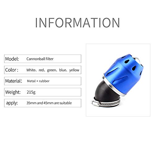 Kyn 35Mm 45Mm Universal Bullet Air Filter Cleaner Intake 50Cc Motorcycle Scooter Dirt Pit Atv Pocket Bike (Gold,35) #TOP1