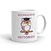 Festival dei Gufi - Tazza per Dottoressa con Originale Gufetta Laureata Portafortuna da caffè e Colazione da Regalare per Festa di Laurea con la scritta BUONGIORNO Dottoressa - Ceramica 350 ml