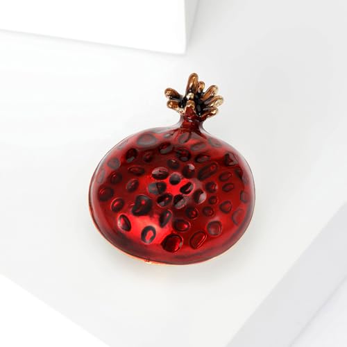 Image of Enamel Fruit Brooch for Women Rhinestones Fruit Lapel Pin Elegant Fruit Brooches Jewelry Gift, Perfect for Dresses Hat Bag