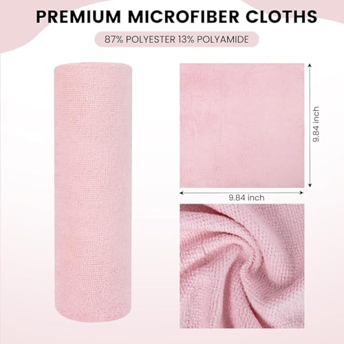 Image of AACHEN Microfiber Reusable,Towel Roll-2000 Times Washable|Soft & Highly Absorbent|Better Alternative to Dishcloth, Kitchen,Roll,Paper Towel|Wipes for Home Cleaning|20 Sheets Pink Colour, Pack of 1