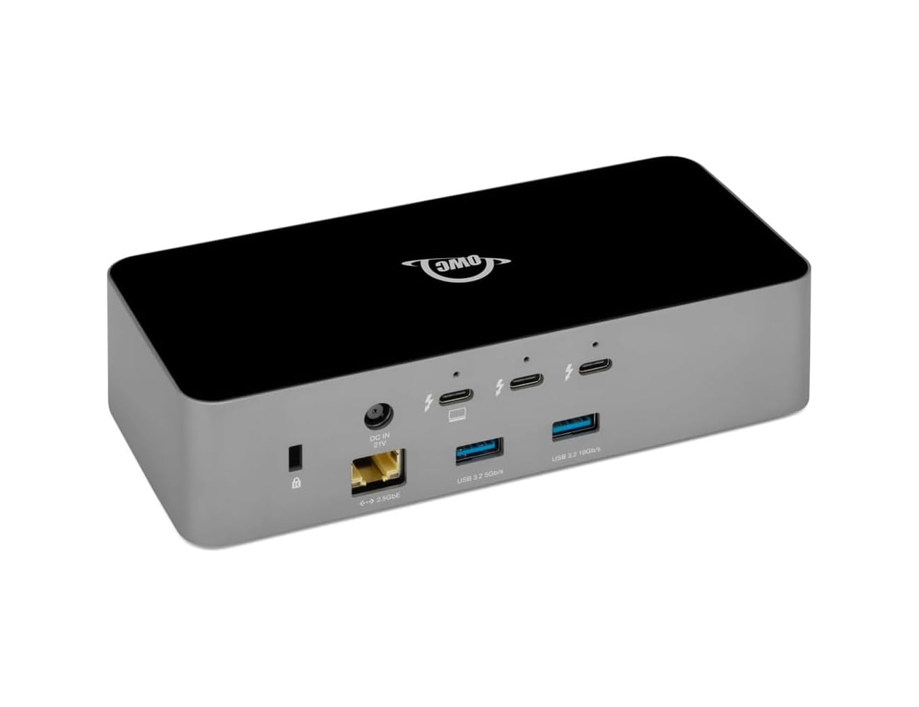 OWC 11-Port Thunderbolt 5 Dock mit 140W Ladeleistung, 3X Thunderbolt 5, 3X USB-A, 2.5GbE Ethernet, SD/microSD Kartenleser, Audio-Kombianschluss, Kompatibel mit Mac, PC, iPad, Chromebook, Aluminium