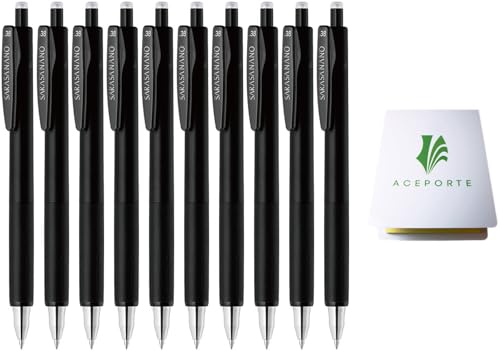 Bolígrafo Gel Zebra Sarasa Nano 0.38mm Pack 10 Negro