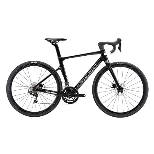 KABON Bicicleta de Carretera de Carbono, Cuadro de Fibra de Carbono T800 700C Bicicleta de Carretera con Frenos de Disco de 18 Velocidades Bicicleta de Carreras para Hombres y Mujeres
