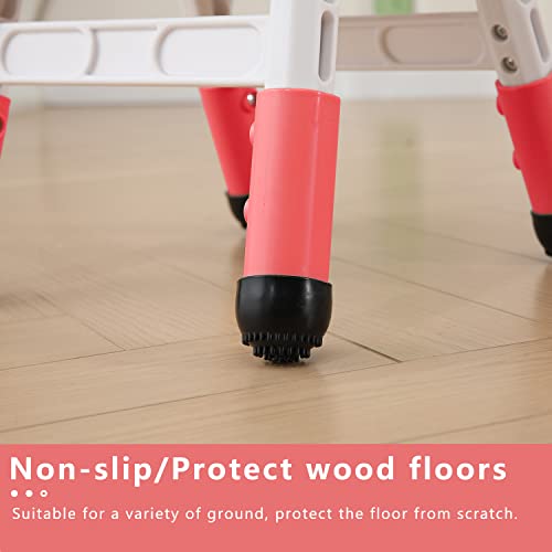 Adjustable Kid Chairs Indoor 3 Level Adjustable Suitable For Children Age 2-6. Maximum Load-Bearing 220Lbs Suitable For Family Classroom And Nursery Child Seat Set (2-Pack-Red) #TOP2