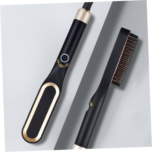 Plancha eléctrica mini para el cabello y barba Homoyoyo, peine alisador con 3 niveles de temperatura (160-190-220 °C), enchufe estadounidense, para viaje y grooming diario miniatura 4