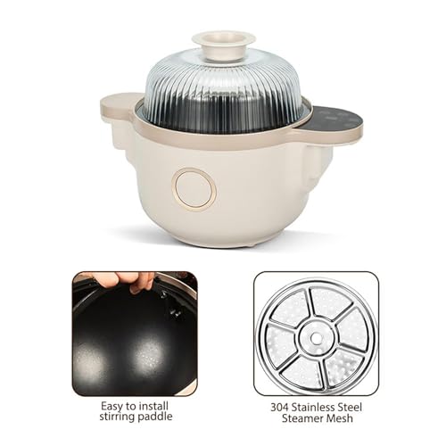 Automatische Kochmaschine, 1400 W Rührpfanne, 3,5 l Kapazität, 360 ° drehbar, 3D Rundumheizung, HD-Touchscreen, antihaftbeschichtet, für einfaches Kochen