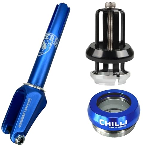 Chilli Pro Scooters Riders Fourche de Trottinette Acrobatique IHC Kit Complet avec Jeu de Direction Trick Roller Fourche de Remplacement Tuning Compatible avec Roues de...