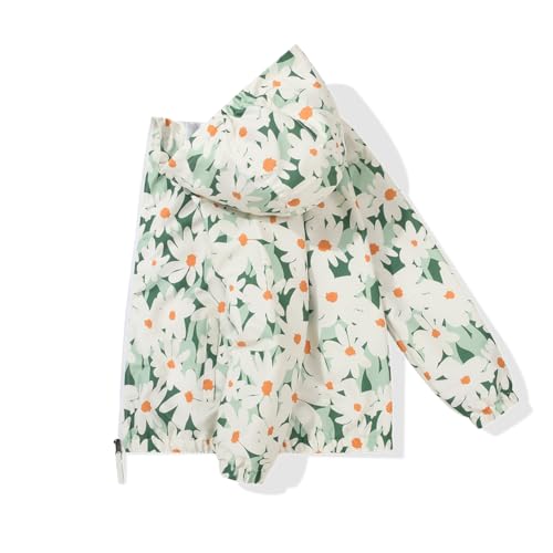 SNOW DREAMS Girls Waterproof Rain Jacket Windbreaker Lightweight Coat Kids Raincoat Outerwear2