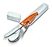 Victorinox Swiss Classic Juego de 3 cubiertos compuesto por cuchillo, tenedor y cuchara, apto para el lavavajillas, fabricado en acero inoxidable y de color naranja