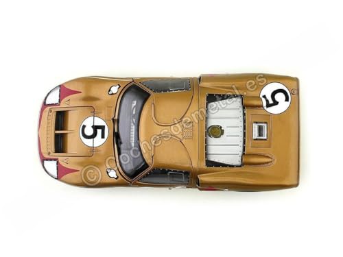 1966 Ford GT-40 MK II RHD escala 1:18 metal dorado miniatura 6